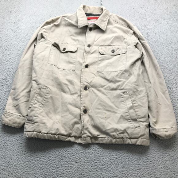 Vintage Old Navy Painters Corduroy Fleece Lined Jacket Mens Medium Tan Barn Coat - Picture 1 of 11